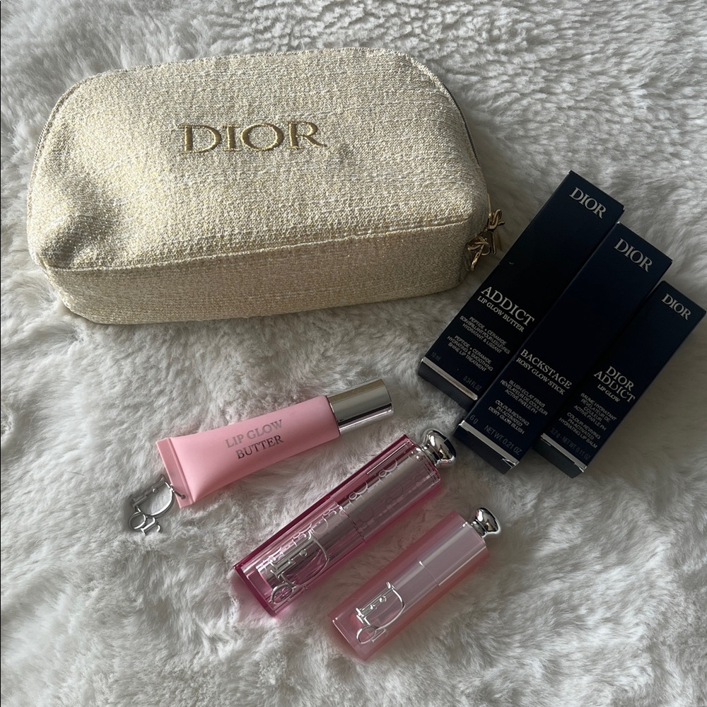 Dior Addict Lip Glow and Blush set - Pink with cosmic bag